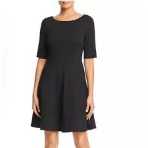 Kate Spade Black Ponte Boatneck A-Line Classic Dress Women’s Medium